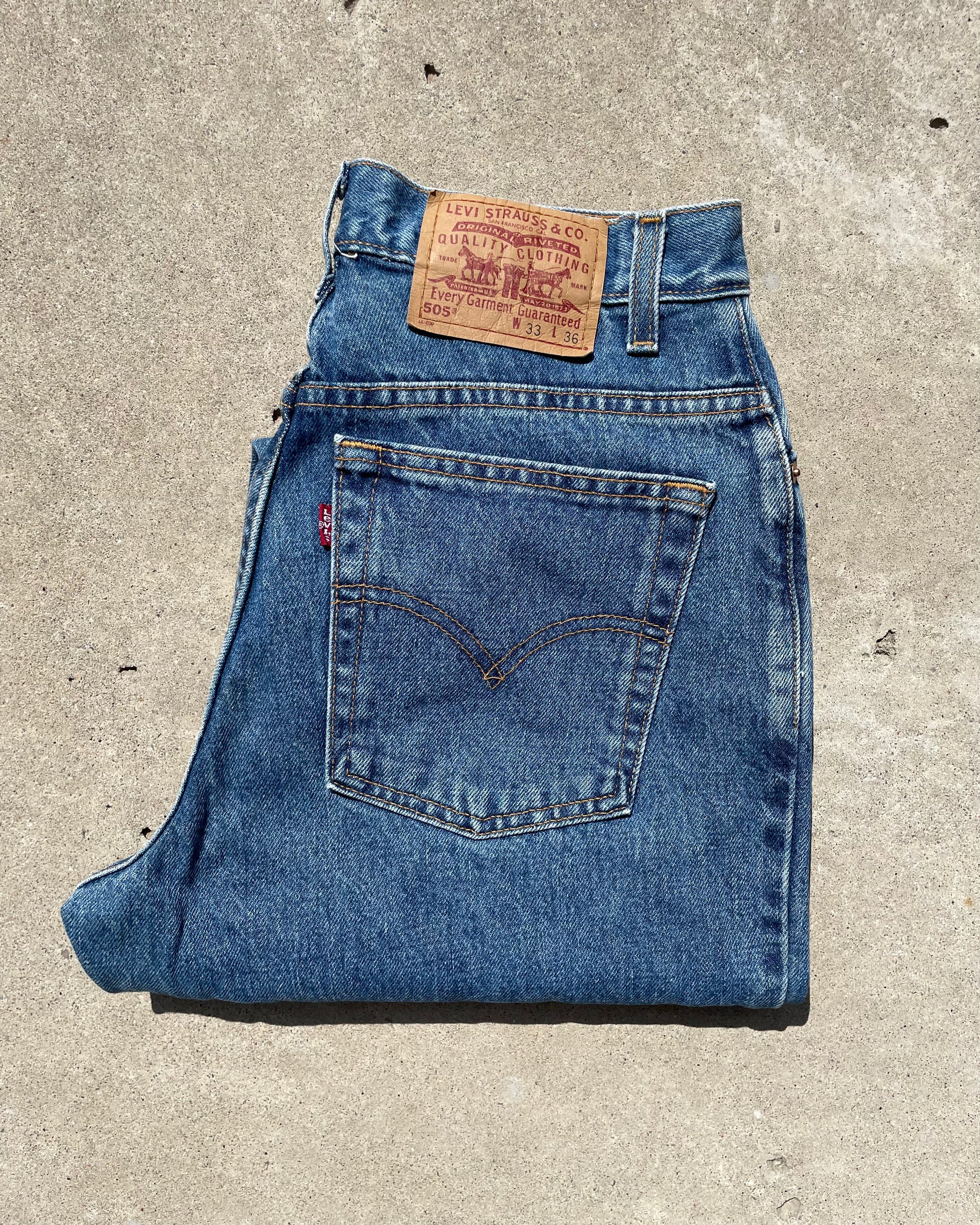 VINTAGE LEVI'S 505 DENIM - Sz 31x34