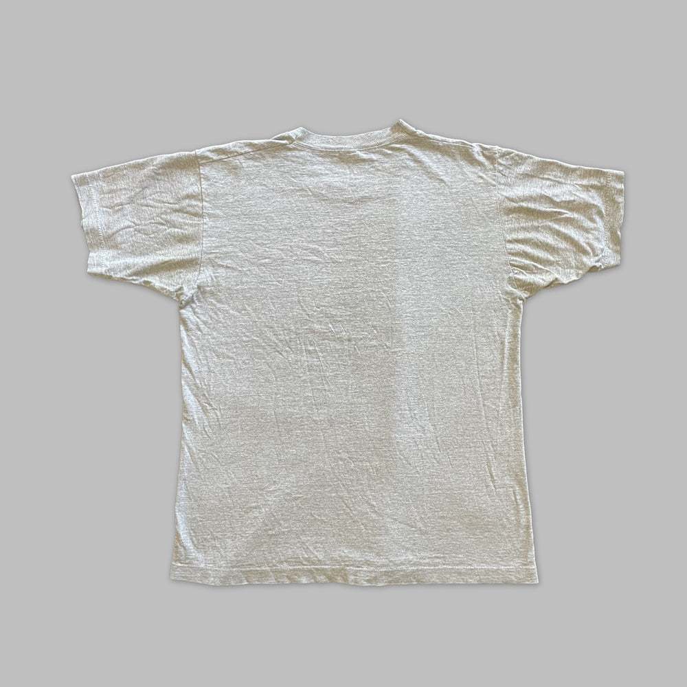 90s Single Stitch Fruit of the Loom Grey Tee - Sz M