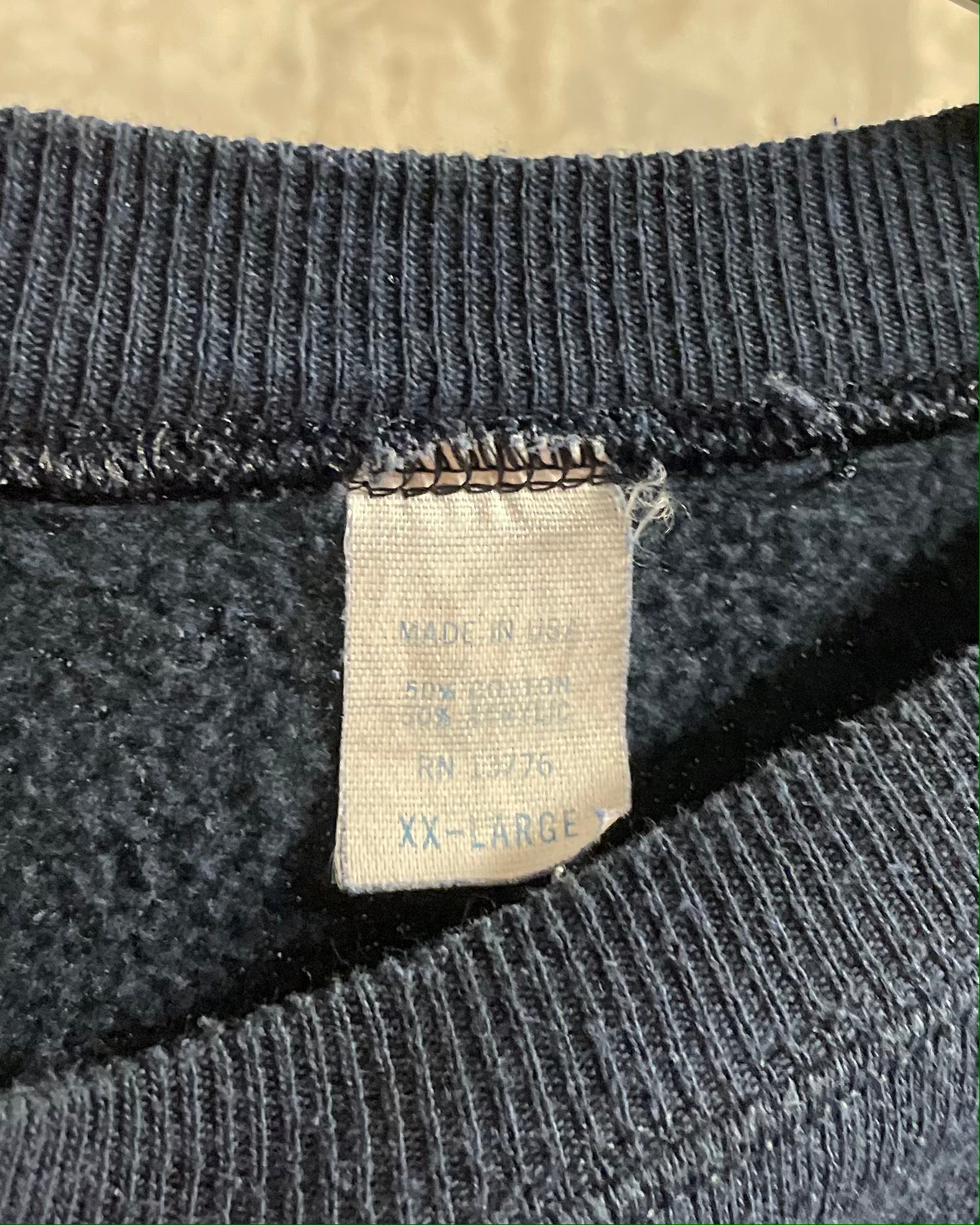 60s Navy Blue Sweatshirt - Sz L