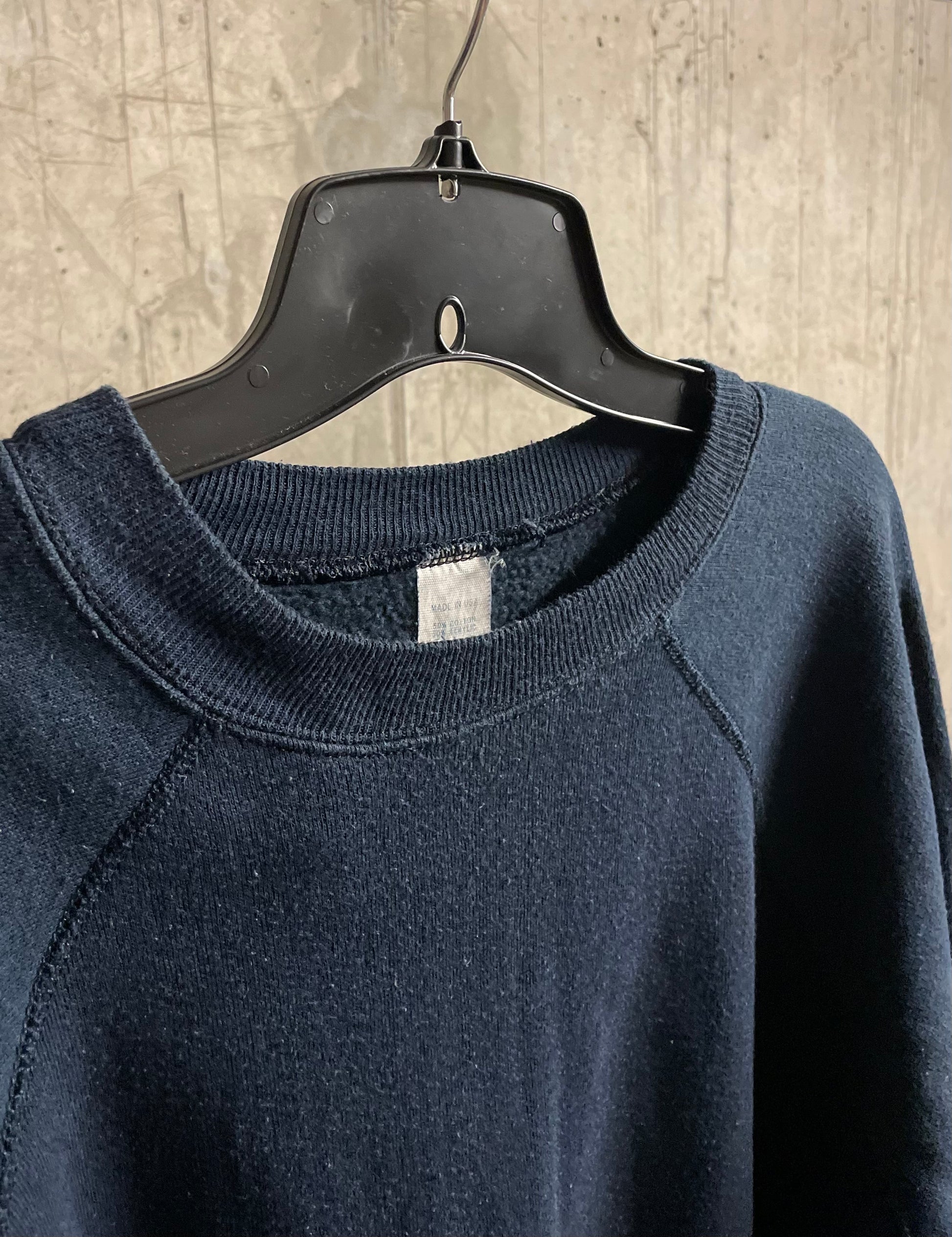 60s Navy Blue Sweatshirt - Sz L