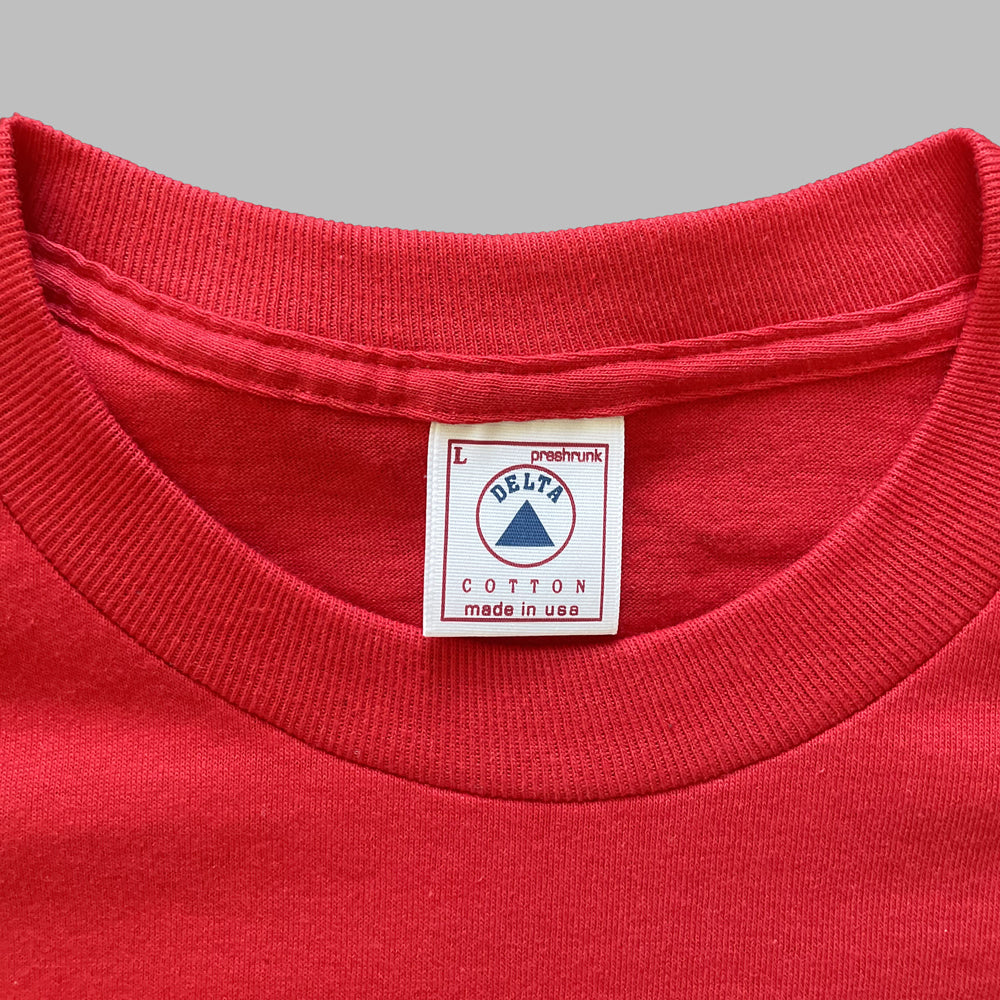 90s Red Texas Rangers Tee - Sz L