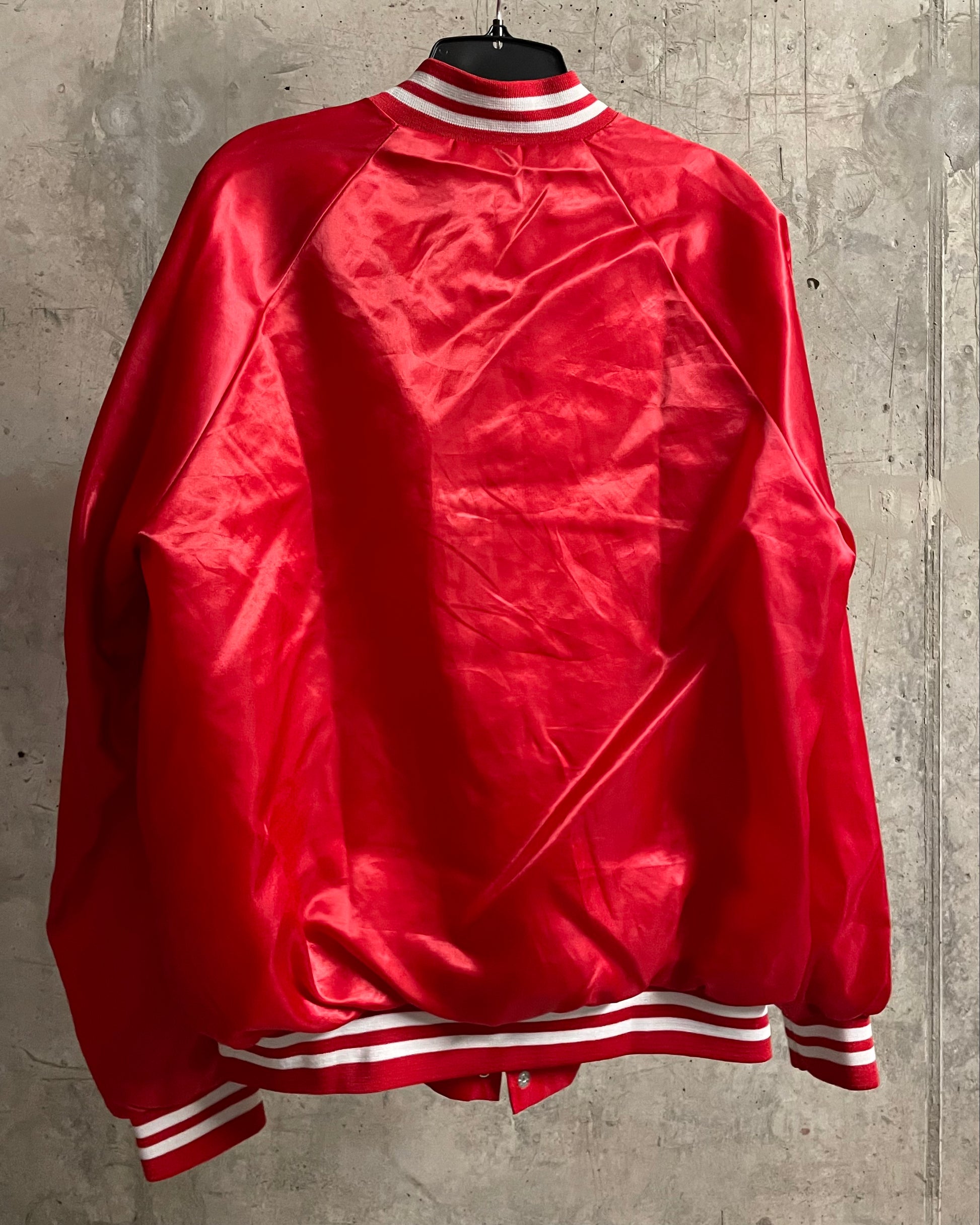VINTAGE RED VARSITY JACKET - L