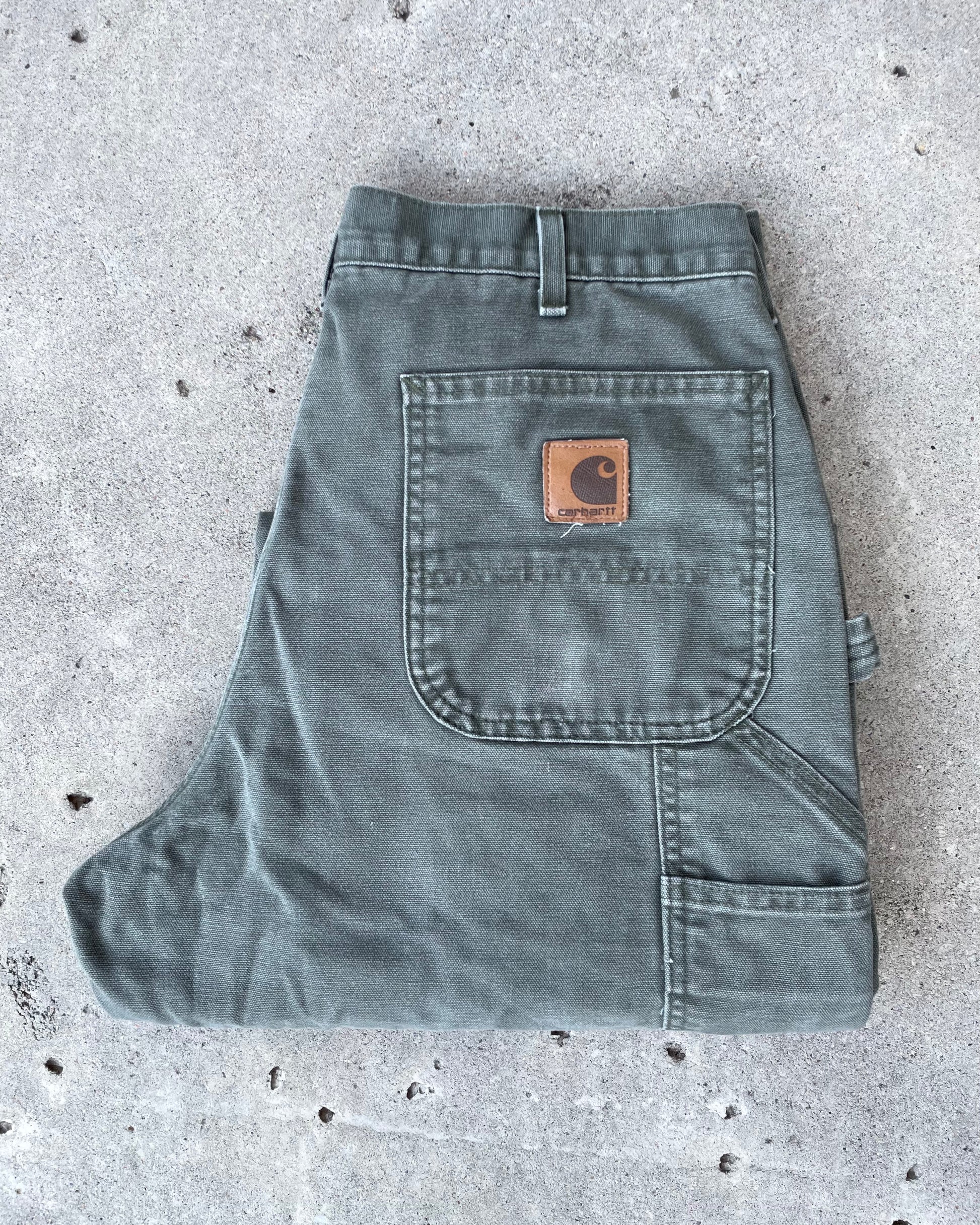 GREEN CARHARTT CARPENTER JEANS - Sz 36x30