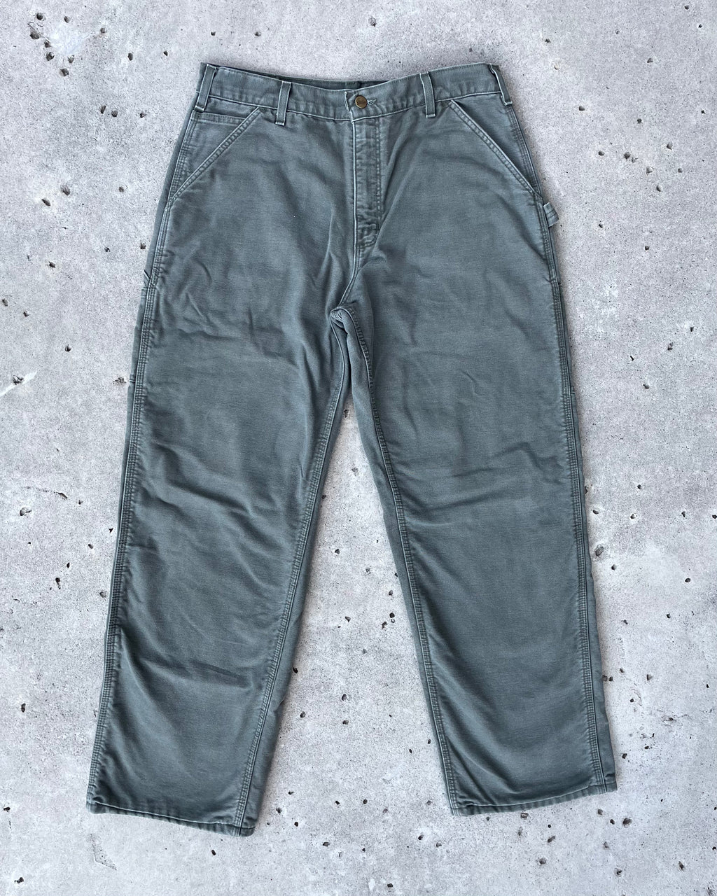 GREEN CARHARTT CARPENTER JEANS - Sz 36x30