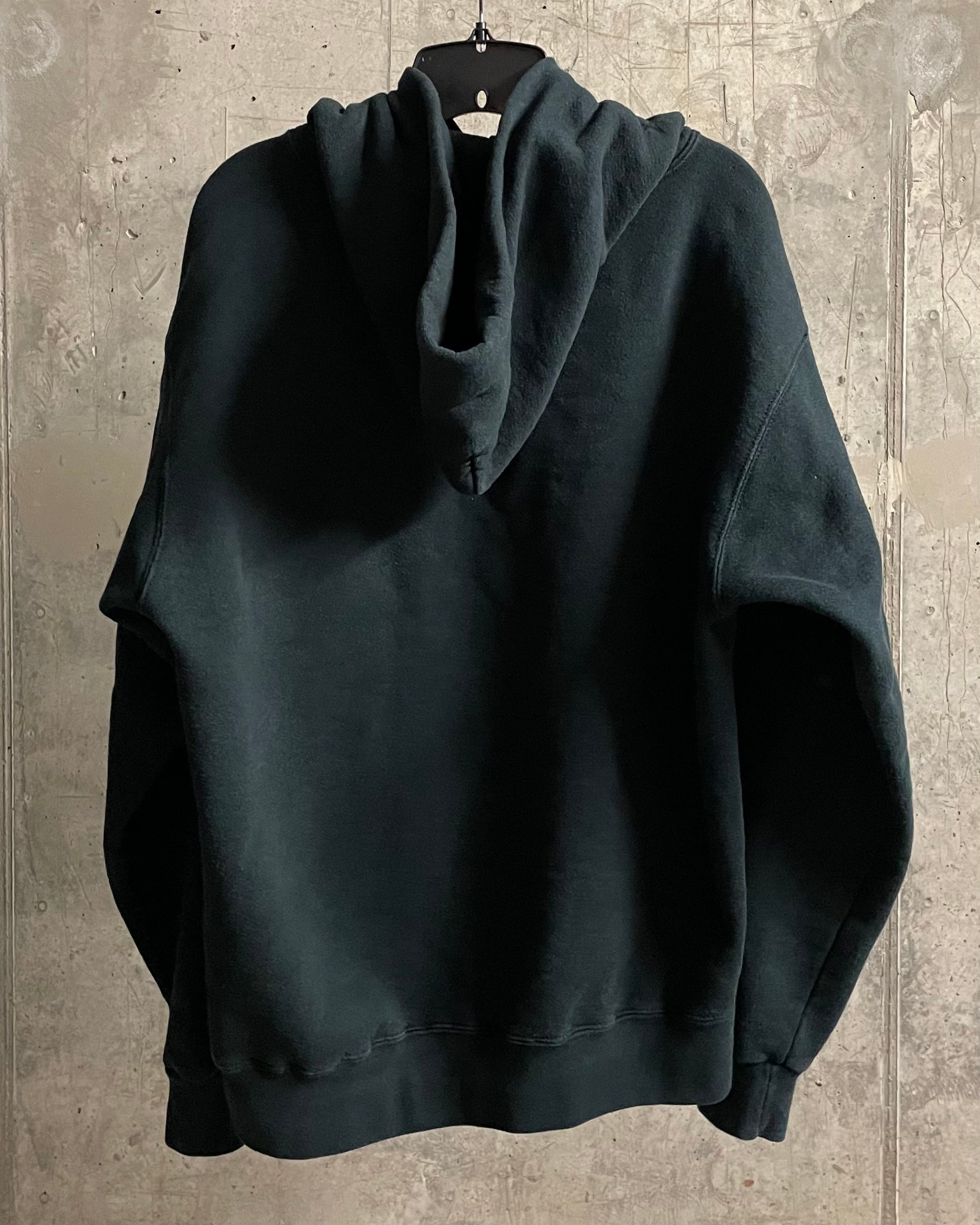 VINTAGE BLACK HOODED SWEATSHIRT - Sz L