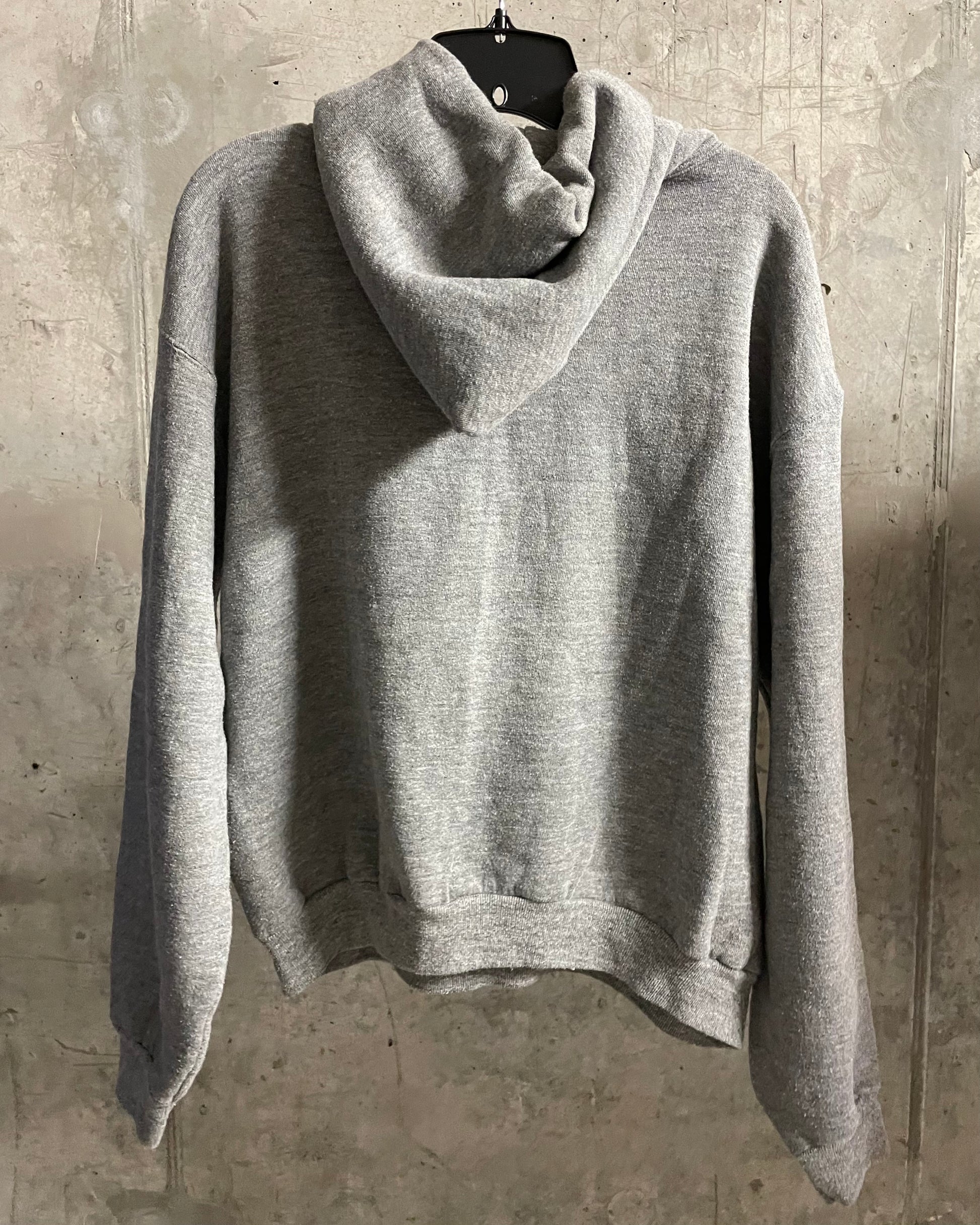 VINTAGE GREY HOODED SWEATSHIRT - Sz M