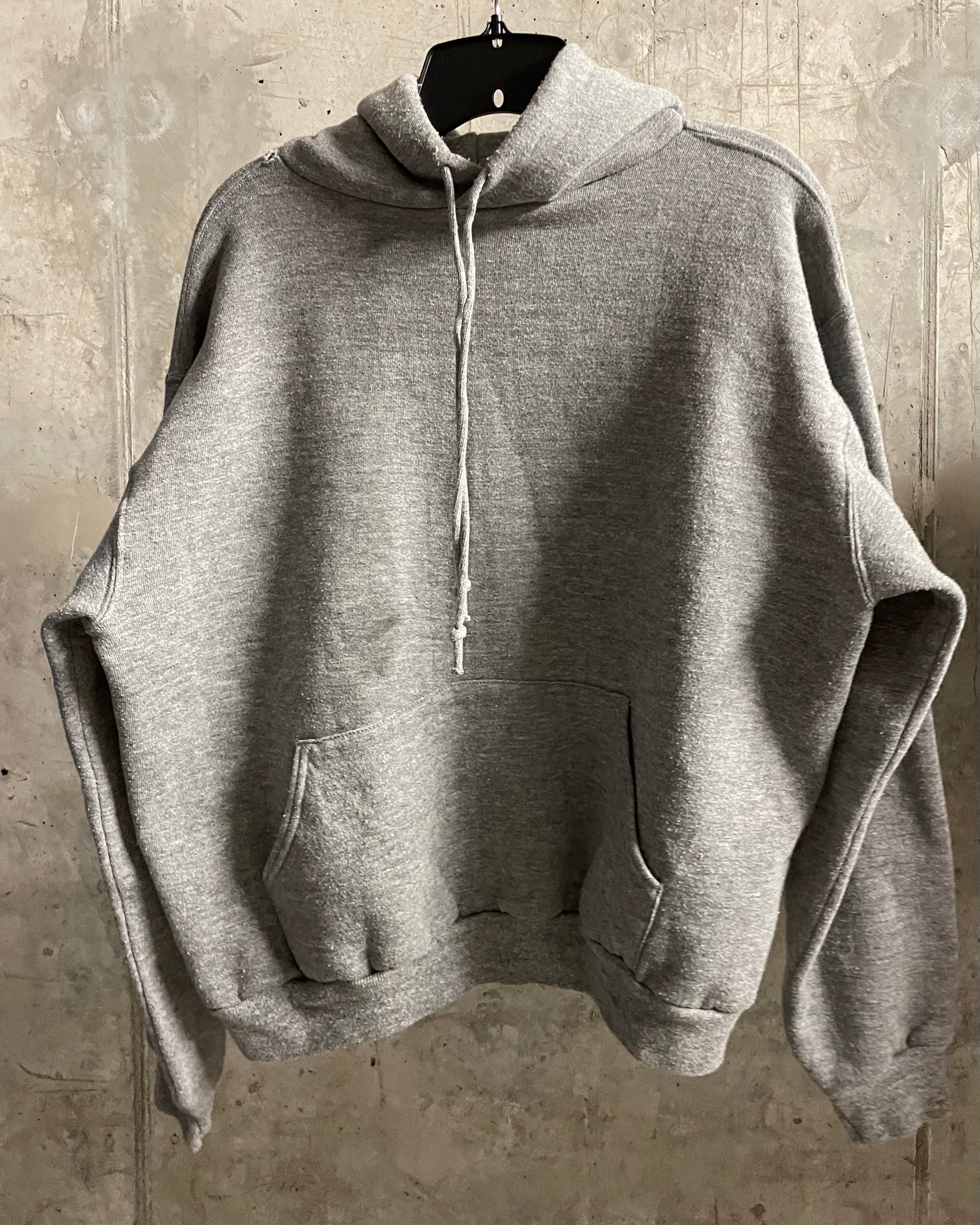VINTAGE GREY HOODED SWEATSHIRT - Sz M