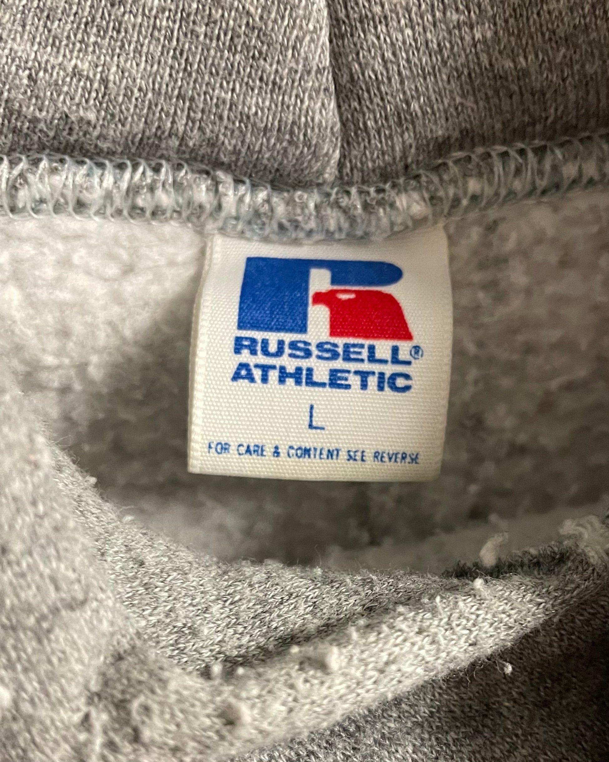 VINTAGE GREY HOODED SWEATSHIRT - Sz M