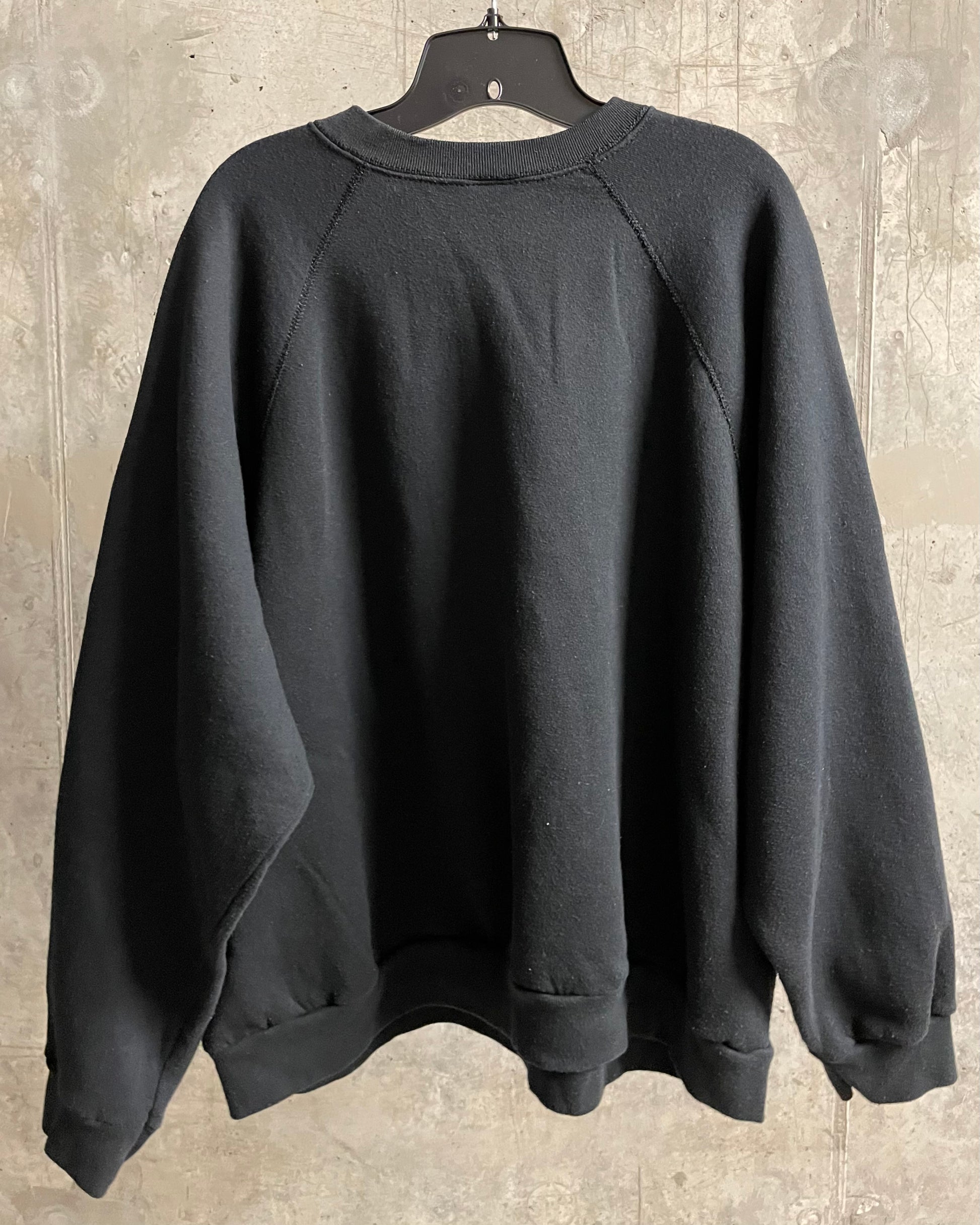 VINTAGE BLACK CREWNECK SWEATSHIRT - Sz 2XL