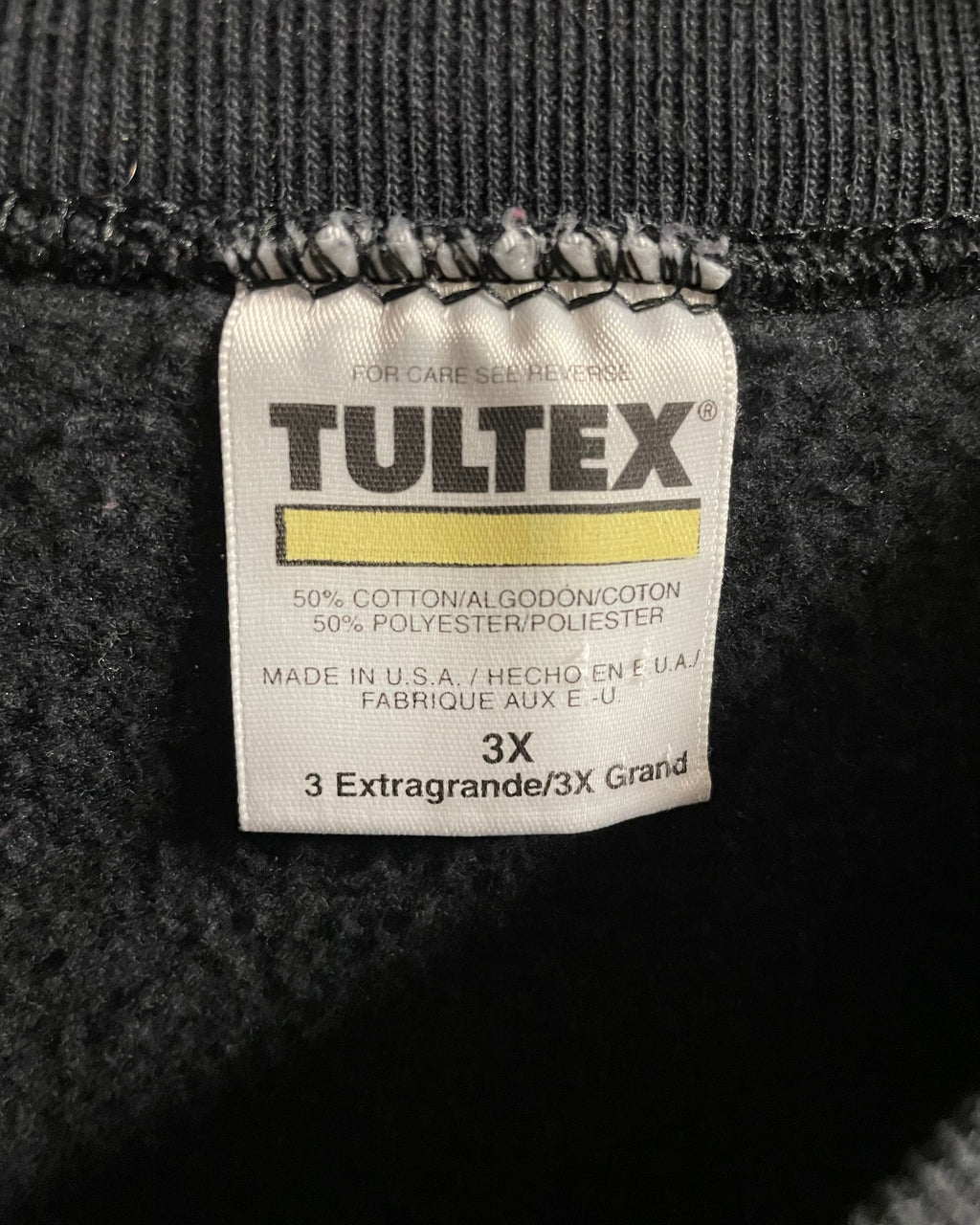 VINTAGE BLACK CREWNECK SWEATSHIRT - Sz 2XL