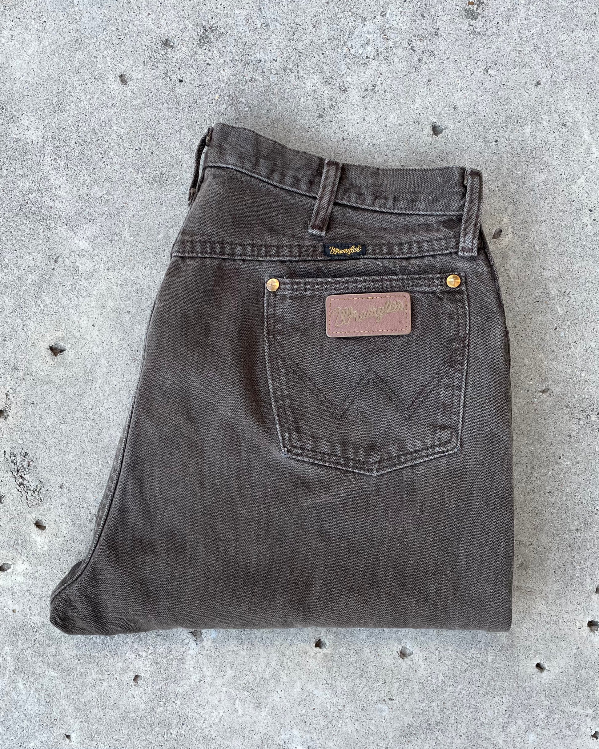 VINTAGE BROWN WRANGLER JEANS - Sz 36x34